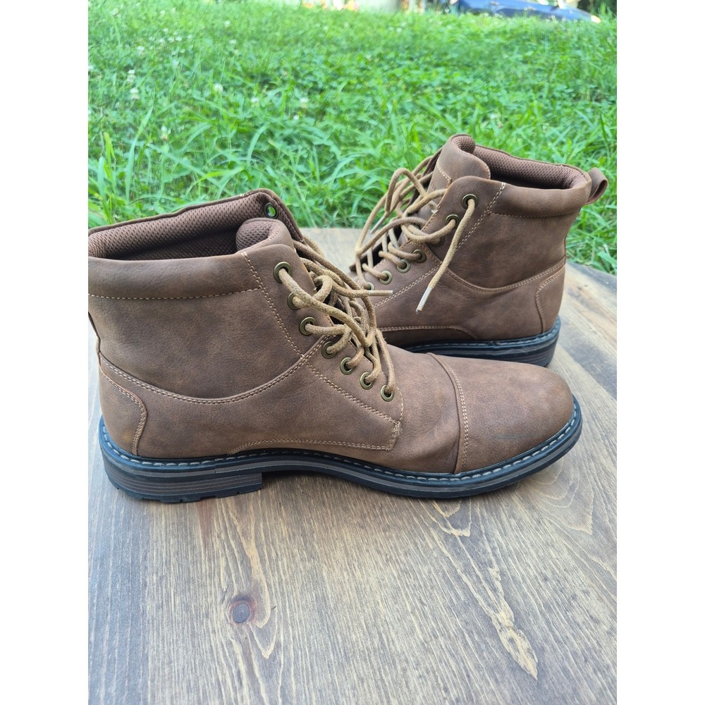 Perry Ellis Portfolio Redding Mens Brown Cap Toe Boots PEJSN19291B4-2E 11